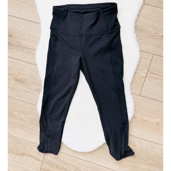 LULULEMON On Your Mark Crop Leggings Black - Size 8 - Picture 4 of 10